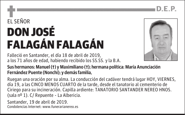 DON JOSÉ FALAGÁN FALAGÁN