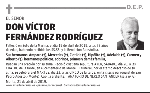 DON VÍCTOR FERNÁNDEZ RODRÍGUEZ