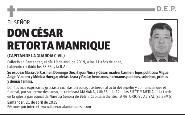 DON CÉSAR RETORTA MANRIQUE