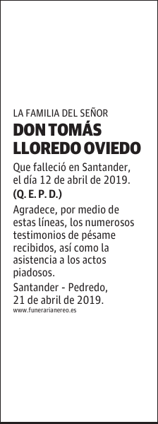 DON TOMÁS LLOREDO OVIEDO