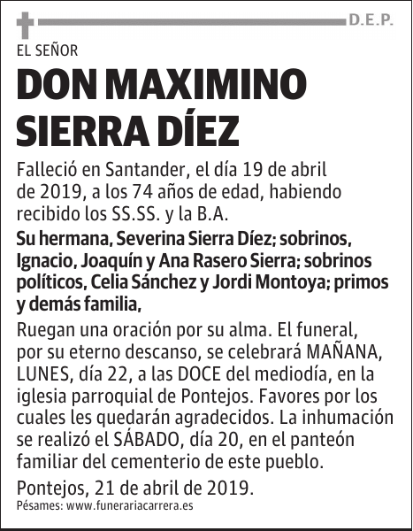 DON MAXIMINO SIERRA DÍEZ