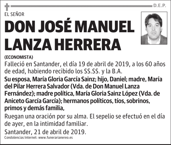 DON JOSÉ MANUEL LANZA HERRERA