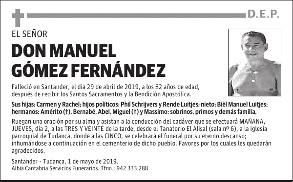 DON MANUEL GÓMEZ FERNÁNDEZ