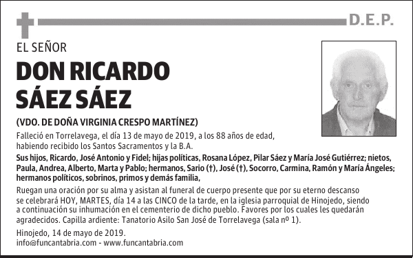 DON RICARDO SÁEZ SÁEZ