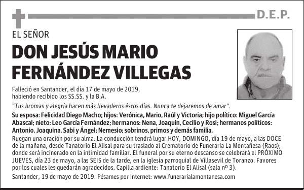 DON JESÚS MARIO FERNÁNDEZ VILLEGAS