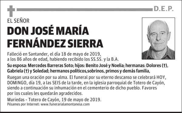 DON JOSÉ MARÍA FERNÁNDEZ SIERRA