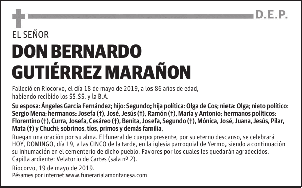 DON BERNARDO GUTIÉRREZ MARAÑON