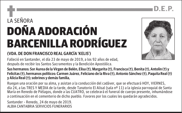 DOÑA ADORACIÓN BARCENILLA RODRÍGUEZ