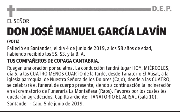 JOSE MANUEL GARCIA LAVIN