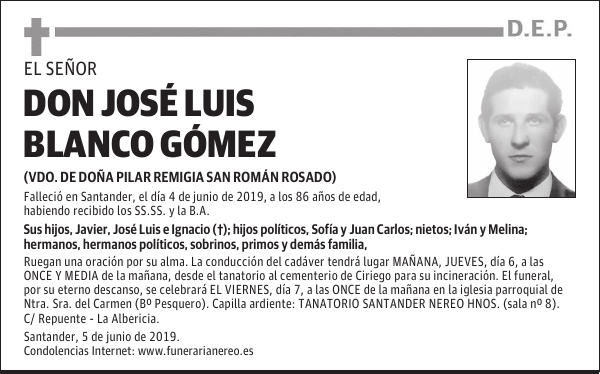 DON JOSÉ LUIS BLANCO GÓMEZ