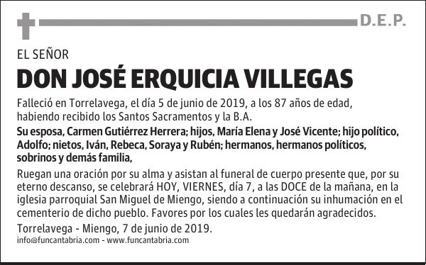 DON JOSÉ ERQUICIA VILLEGAS
