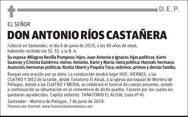 DON ANTONIO RÍOS CASTAÑERA