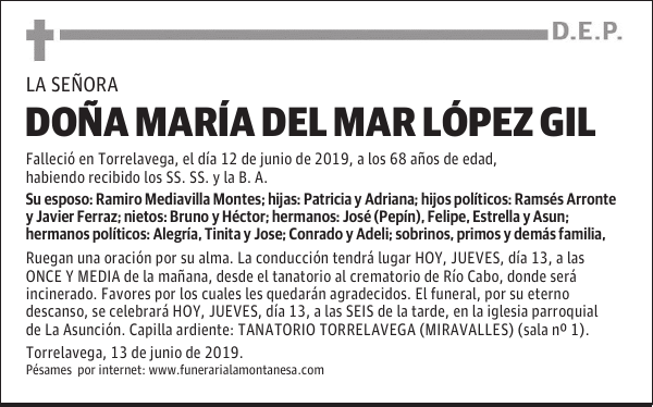 DOÑA MARÍA DEL MAR LÓPEZ GIL