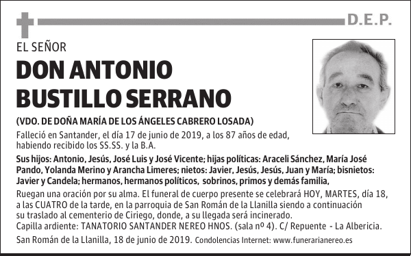 DON ANTONIO BUSTILLO SERRANO