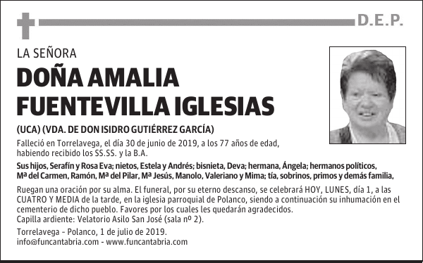 DOÑA AMALIA FUENTEVILLA IGLESIAS