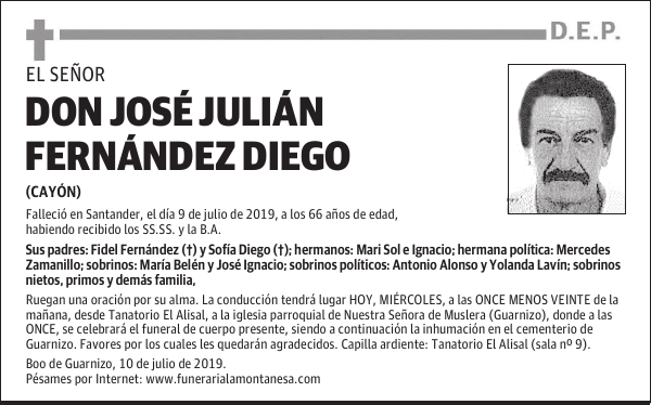 DON JOSÉ JULIÁN FERNÁNDEZ DIEGO