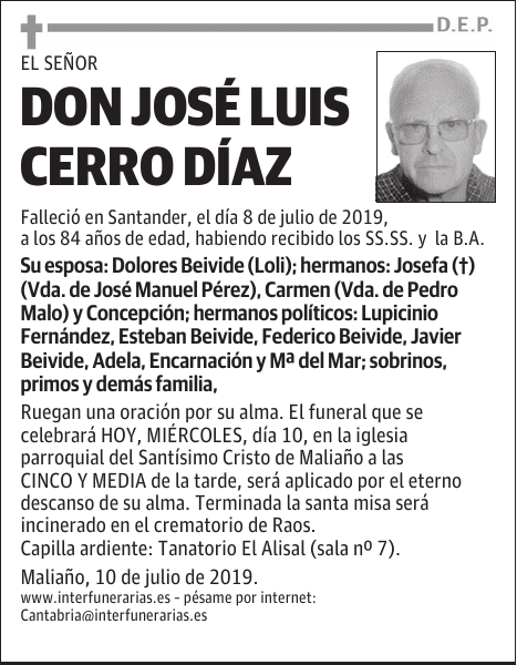 DON JOSÉ LUIS CERRO DÍAZ