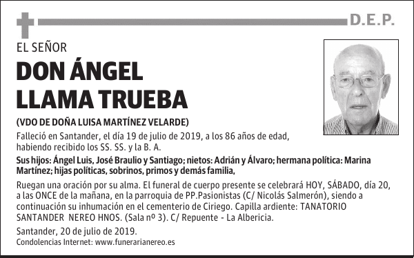 DON ÁNGEL LLAMA TRUEBA