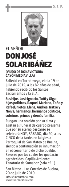 Don José Solar Ibáñez