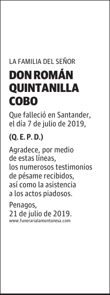 DON ROMÁN QUINTANILLA COBO
