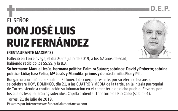 DON JOSÉ LUIS RUIZ FERNÁNDEZ