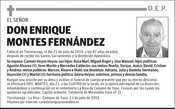 DON ENRIQUE MONTES FERNÁNDEZ