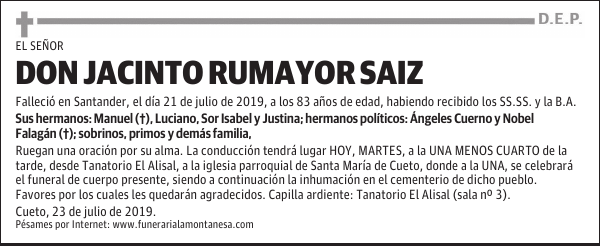 DON JACINTO RUMAYOR SAIZ