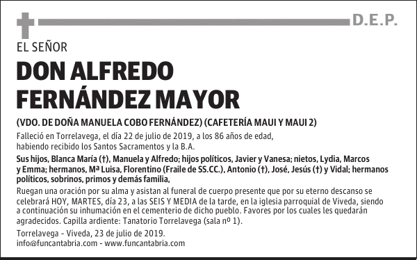 DON ALFREDO FERNÁNDEZ MAYOR