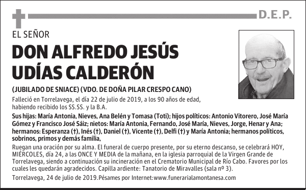 DON ALFREDO JESÚS UDÍAS CALDERÓN