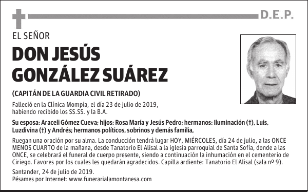 DON JESÚS GONZÁLEZ SUÁREZ