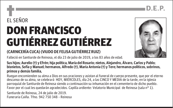 DON FRANCISCO GUTIÉRREZ GUTIÉRREZ