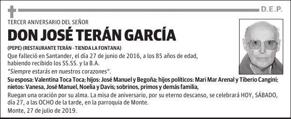 DON JOSÉ TERÁN GARCÍA