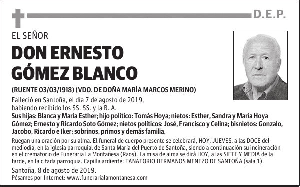 DON ERNESTO GÓMEZ BLANCO