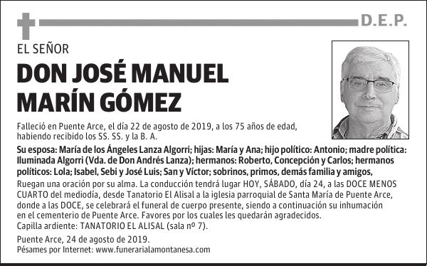 DON JOSÉ MANUEL MARÍN GÓMEZ