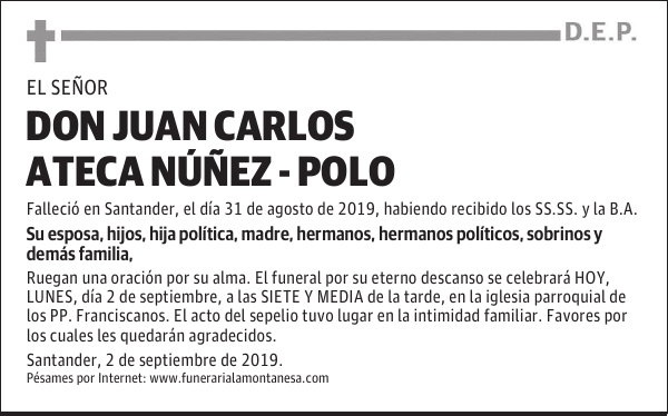DON JUAN CARLOS ATECA NÚÑEZ-POLO