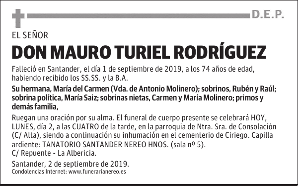 DON MAURO TURIEL RODRÍGUEZ