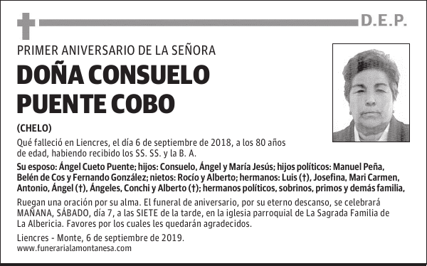 DOÑA CONSUELO PUENTE COBO