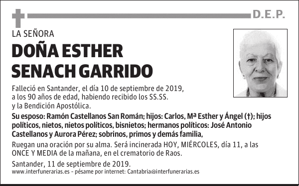 DOÑA ESTHER SENACH GARRIDO