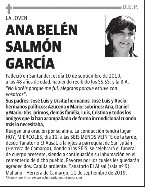 ANA BELÉN SALMÓN GARCÍA