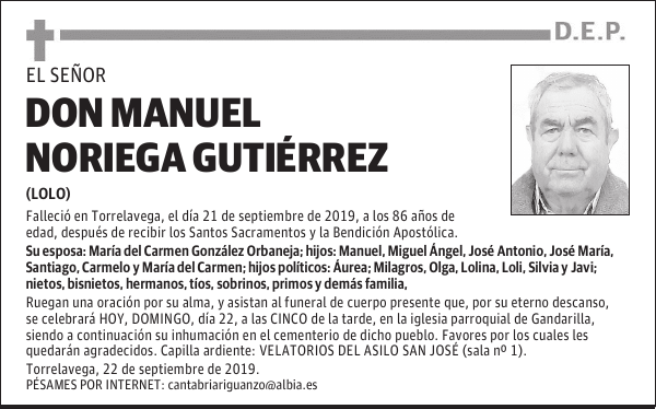 DON MANUEL NORIEGA GUTIÉRREZ