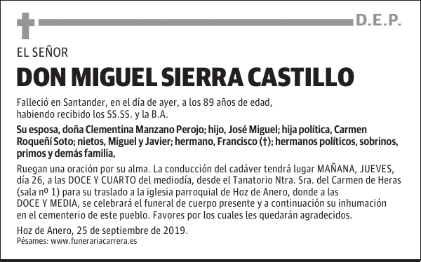 DON MIGUEL SIERRA CASTILLO