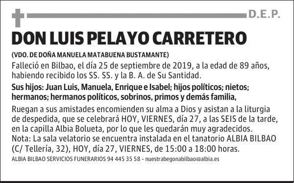 DON LUIS PELAYO CARRETERO