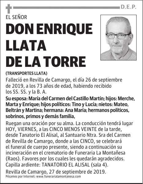 DON ENRIQUE LLATA DE LA TORRE