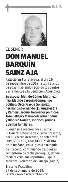 DON MANUEL BARQUÍN SAINZ AJA