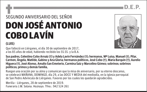 DON JOSÉ ANTONIO COBO LAVÍN