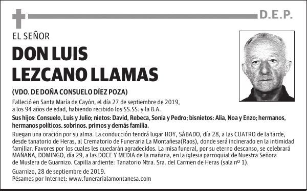 DON LUIS LEZCANO LLAMAS