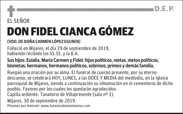 DON FIDEL CIANCA GÓMEZ