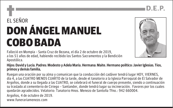 Don Ángel Manuel Cobo Bada