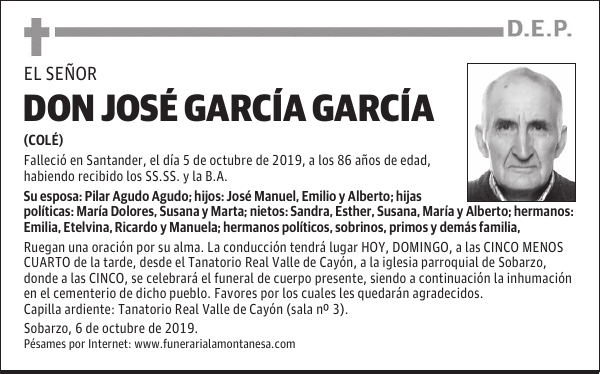 DON JOSÉ GARCÍA GARCÍA
