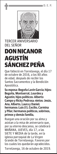 DON NICANOR AGUSTÍN SÁNCHEZ PEÑA